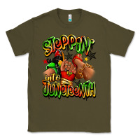 Army Green Steppin' into Juneteenth sneaker and heel afro wom Classic Tee - RanaPortraitStore
