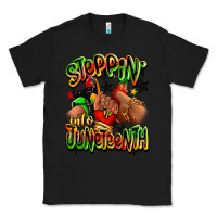 Black Steppin' into Juneteenth sneaker and heel afro wom Classic Tee - RanaPortraitStore