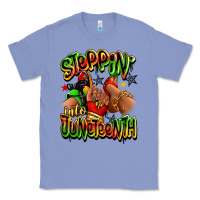 Colony Blue Steppin' into Juneteenth sneaker and heel afro wom Classic Tee - RanaPortraitStore