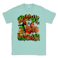 Seafoam Steppin' into Juneteenth sneaker and heel afro wom Classic Tee - RanaPortraitStore