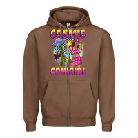 Chestnut cosmic cowgirl Zipper Hoodie - texasbilliewilder