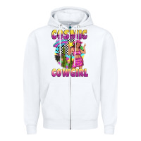 White cosmic cowgirl Zipper Hoodie - texasbilliewilder