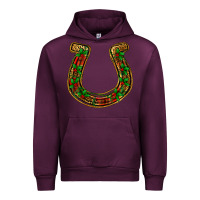 Mauve Wine Christmas Horseshoe Urban Hoodie - Jasminsmagicworld