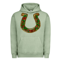 Pigment Oil Green Christmas Horseshoe Urban Hoodie - Jasminsmagicworld