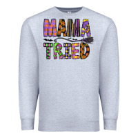 Heather Grey Mama Tried Premium Sweatshirt - CowhideDigitalArt