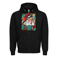 Black Santa Claus Joy Zipper Hoodie - RanaPortraitStore