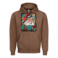 Chestnut Santa Claus Joy Zipper Hoodie - RanaPortraitStore