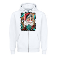 White Santa Claus Joy Zipper Hoodie - RanaPortraitStore