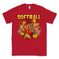 Red Softball life afro girl sneakers Classic Tee - RanaPortraitStore