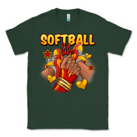 Sports Green Softball life afro girl sneakers Classic Tee - RanaPortraitStore