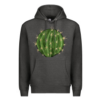 Charcoal Heather cactus Premium Hoodie - BarkalooDesign