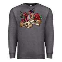 Charcoal Heather hair hustler spray Premium Sweatshirt - SublimationCraftShop