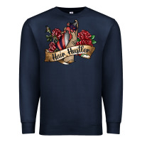 Navy hair hustler spray Premium Sweatshirt - SublimationCraftShop