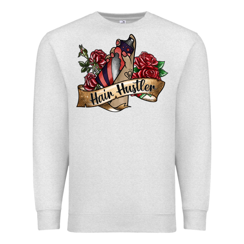 Hair Hustler Spray Premium Sweatshirt by SublimationCraftShop | Teevron