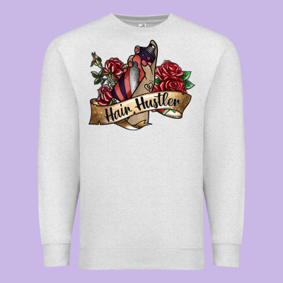 Hair Hustler Spray Premium Sweatshirt Designed By Sublimationcraftshop