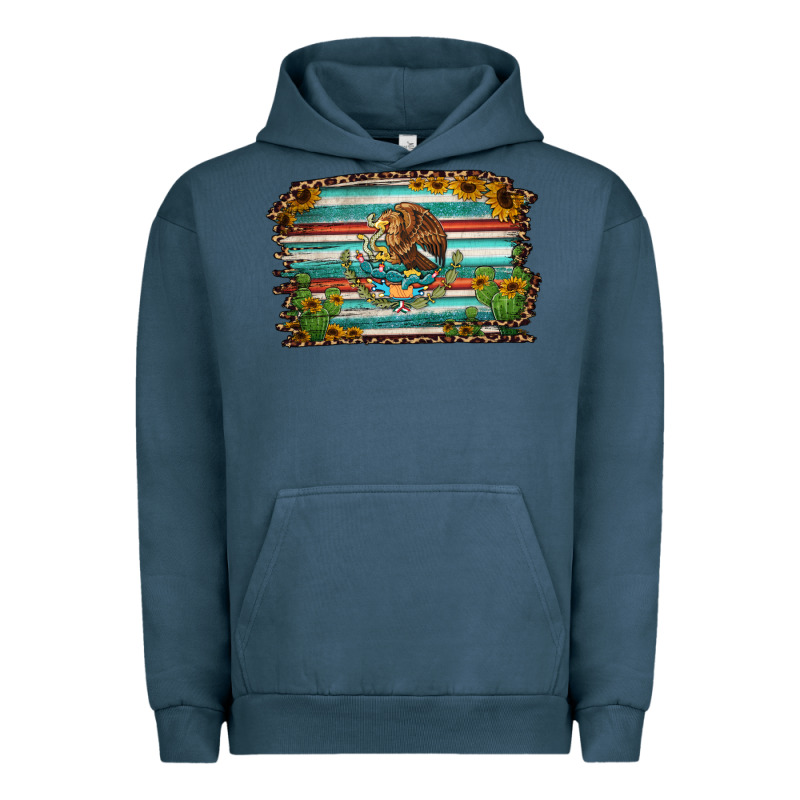Cactus Turquoise Serape Leopard Mexican Flag Urban Hoodie by Jasminsmagicworld | Teevron