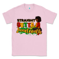 Bubblegum Pink Straight outta Juneteenth Classic Tee - RanaPortraitStore