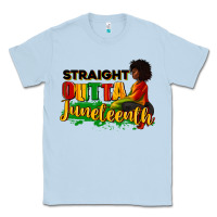 Dusty Blue Straight outta Juneteenth Classic Tee - RanaPortraitStore