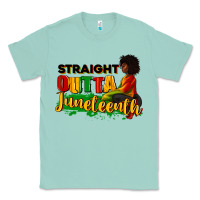 Seafoam Straight outta Juneteenth Classic Tee - RanaPortraitStore