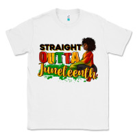 White Straight outta Juneteenth Classic Tee - RanaPortraitStore