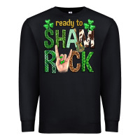Black Ready to shamrock St. Patrick's Day Premium Sweatshirt - Neo Western