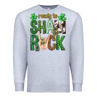 Heather Grey Ready to shamrock St. Patrick's Day Premium Sweatshirt - Neo Western