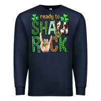 Navy Ready to shamrock St. Patrick's Day Premium Sweatshirt - Neo Western