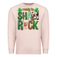 Pale Pink Ready to shamrock St. Patrick's Day Premium Sweatshirt - Neo Western