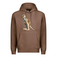 Chestnut baby kangaroo Premium Hoodie - LillyAllenDesigns