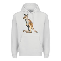 Dove Grey baby kangaroo Premium Hoodie - LillyAllenDesigns