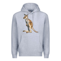 Heather Grey baby kangaroo Premium Hoodie - LillyAllenDesigns