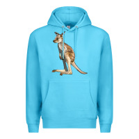 Ocean Blue baby kangaroo Premium Hoodie - LillyAllenDesigns