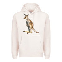 Pale Pink baby kangaroo Premium Hoodie - LillyAllenDesigns