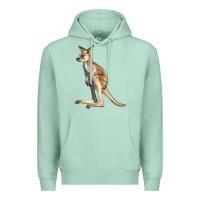 Seafoam baby kangaroo Premium Hoodie - LillyAllenDesigns