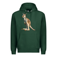 Sports Green baby kangaroo Premium Hoodie - LillyAllenDesigns