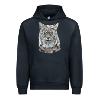 Navy Bobcat Head Urban Hoodie - LillyAllenDesigns