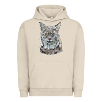 Pigment French Oak Bobcat Head Urban Hoodie - LillyAllenDesigns