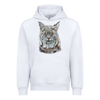 White Bobcat Head Urban Hoodie - LillyAllenDesigns