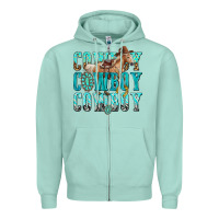 Seafoam cowboy cowboy cowboy Zipper Hoodie - texasbilliewilder