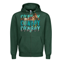 Sports Green cowboy cowboy cowboy Zipper Hoodie - texasbilliewilder