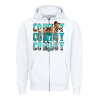 White cowboy cowboy cowboy Zipper Hoodie - texasbilliewilder