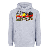 Heather Grey race coach Heavyweight Hoodie - Zillion Design Studio
