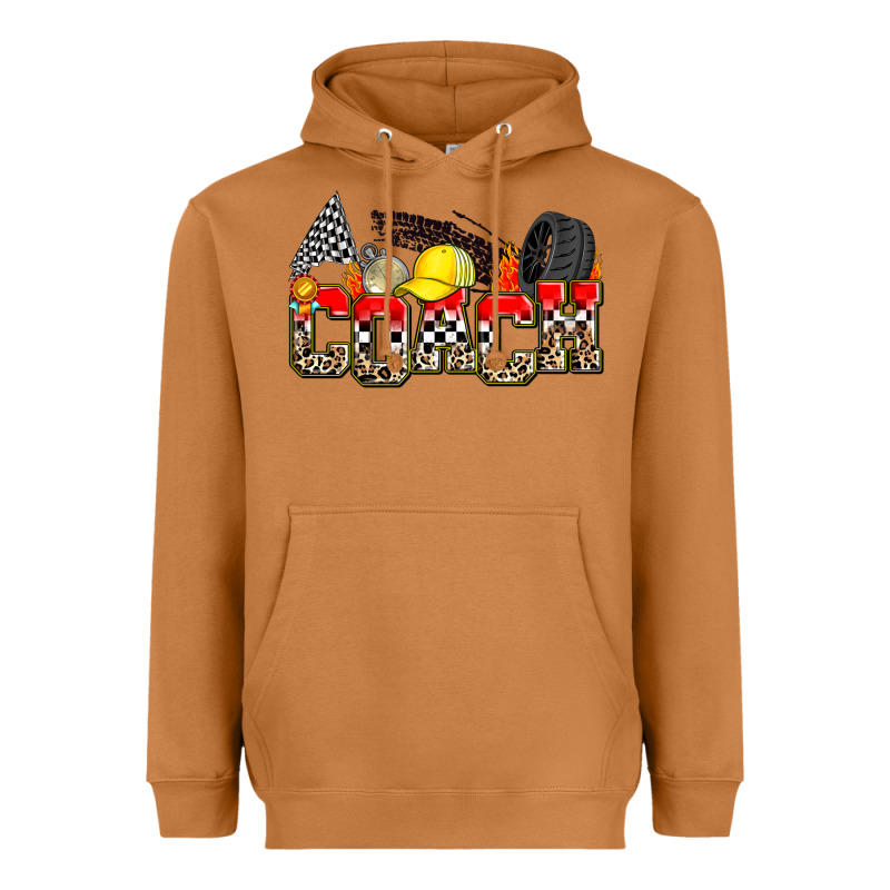 Race Coach Heavyweight Hoodie by Zillion Design Studio | Teevron