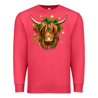 Cardinal St. Patrick's Day Highland Cow Premium Sweatshirt - Neo Western
