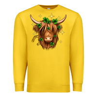St. Patrick's Day Highland Cow Premium Sweatshirt | Teevron