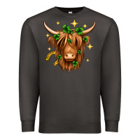 Smoke St. Patrick's Day Highland Cow Premium Sweatshirt - Neo Western