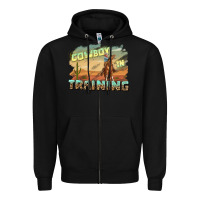 Black cowboy in training Zipper Hoodie - texasbilliewilder