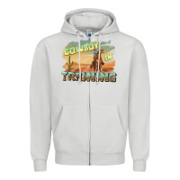 Dove Grey cowboy in training Zipper Hoodie - texasbilliewilder