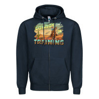 Navy cowboy in training Zipper Hoodie - texasbilliewilder