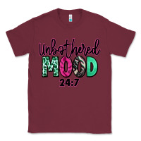 Burgundy Unbothered mood 24:7 Classic Tee - RanaPortraitStore